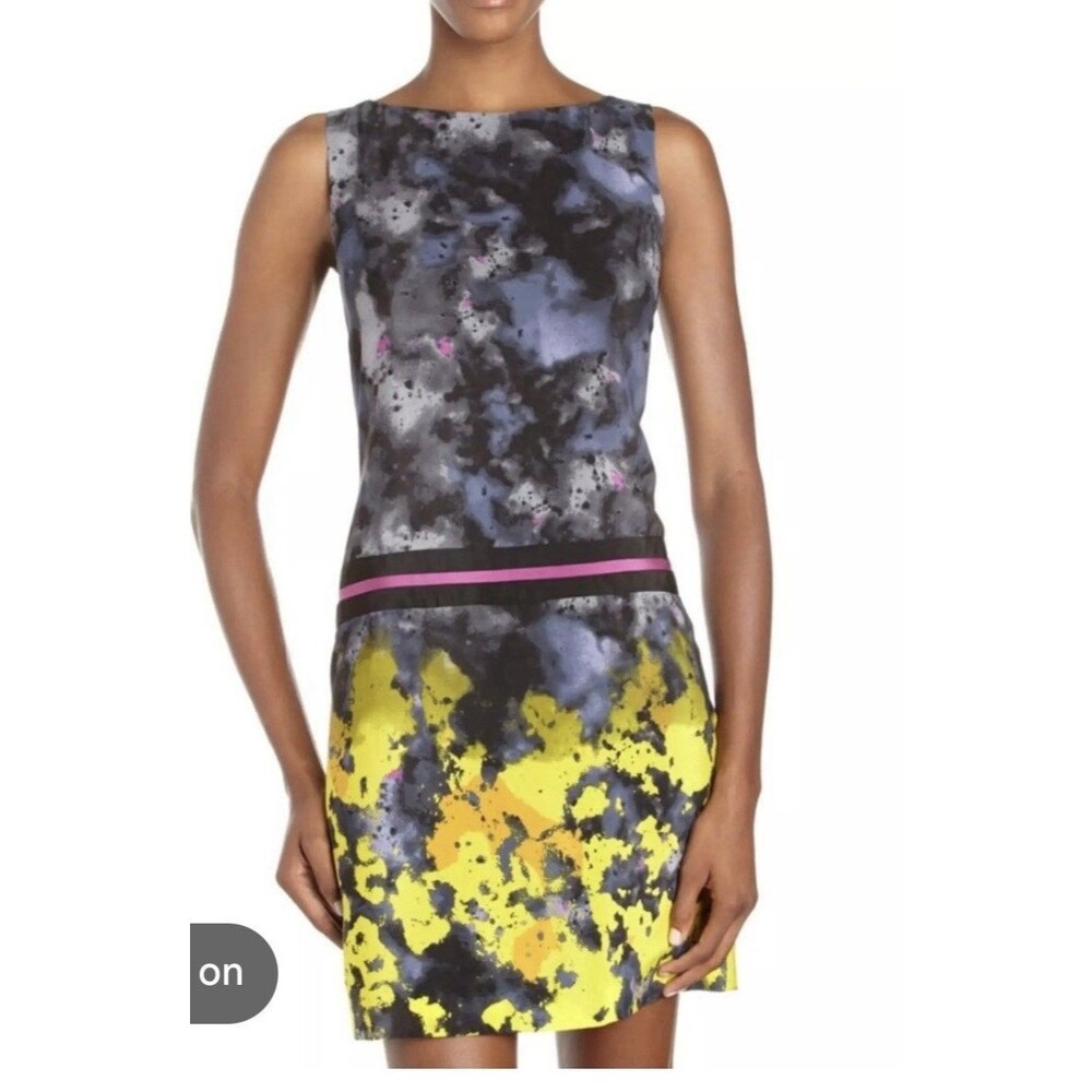 suzi chin for maggy boutique dress Silk Size 12 Watercolor Tank